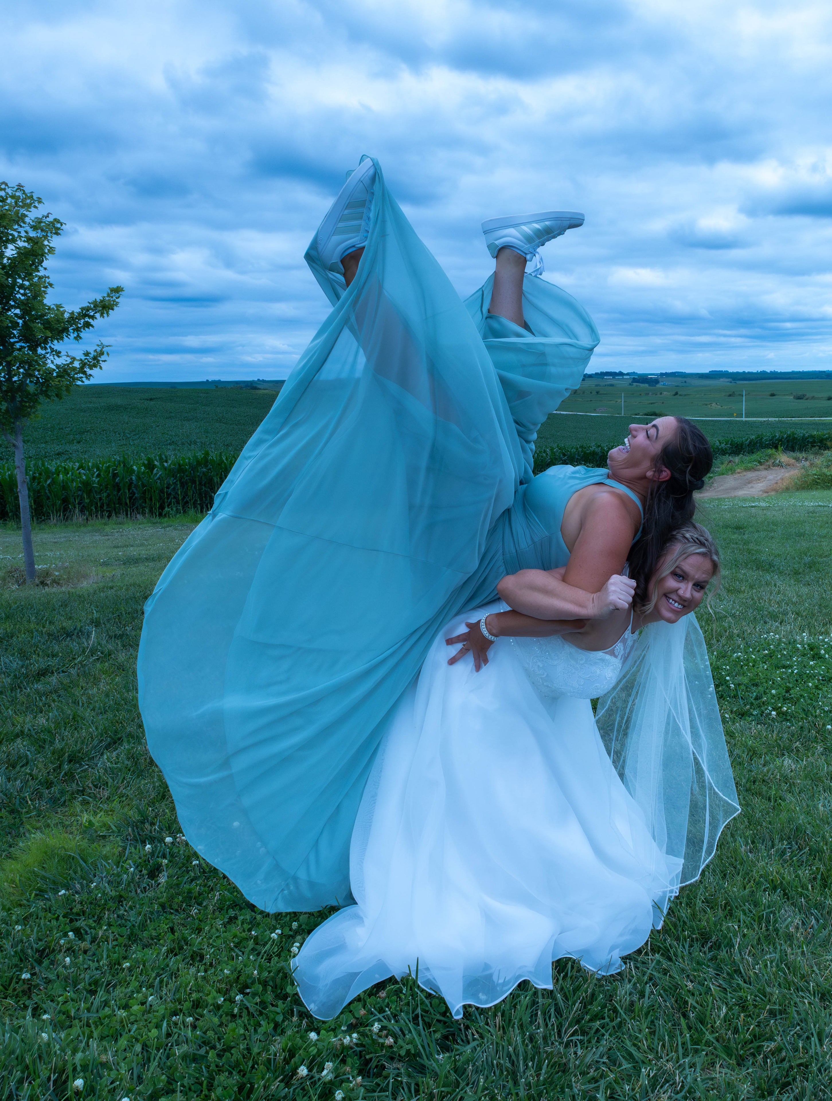 Wedding couple golden hour walk — Tethered Light Productions