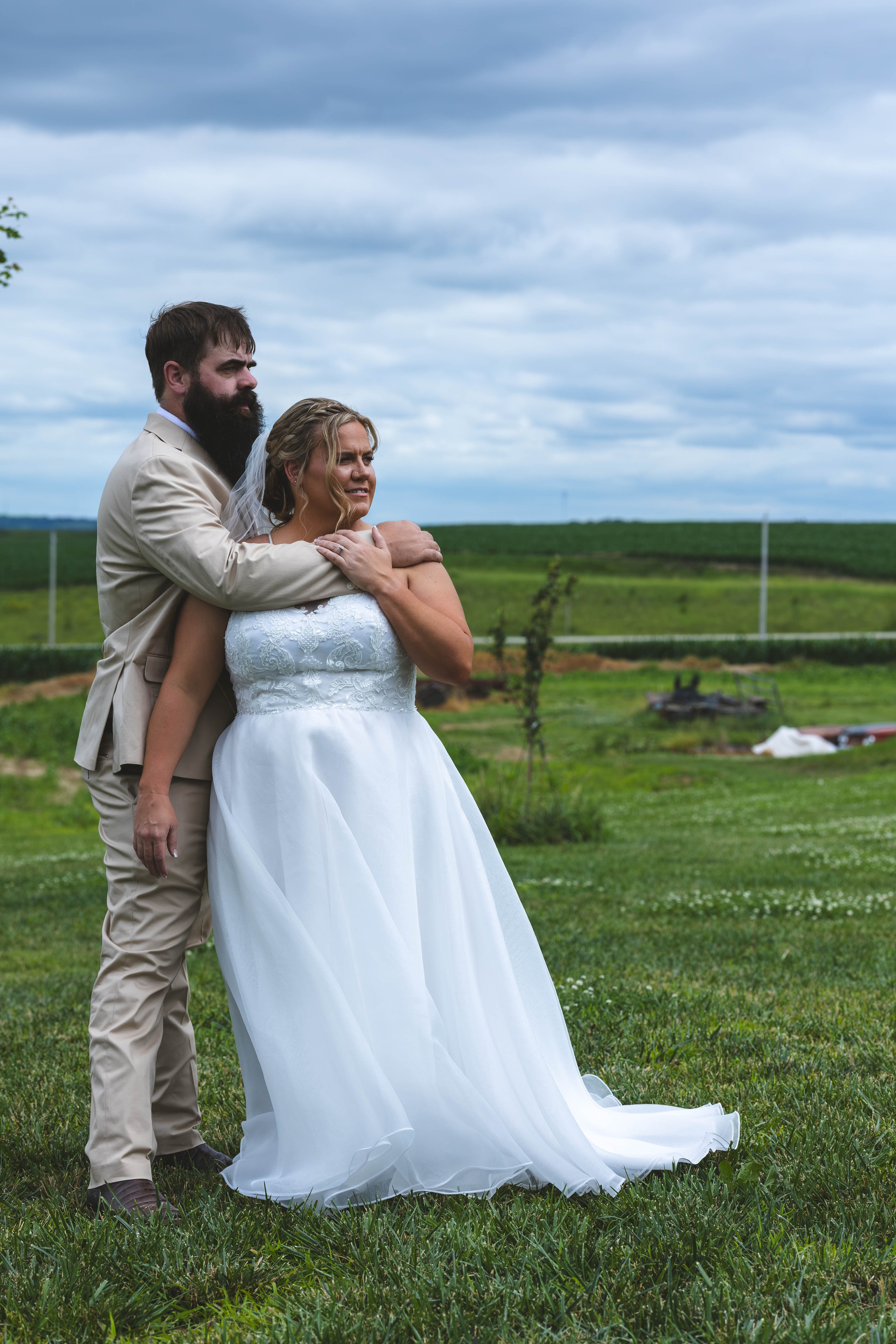 Wedding couple first kiss — Tethered Light Productions
